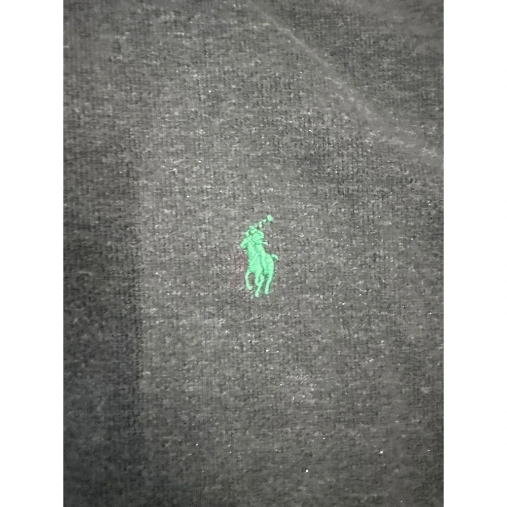 Polo Ralph Lauren Mens Size XL Charcoal Gray Quarter Zip Pullover Sweater Pony‎